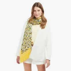 Barbour Women's Sunflower Print Wrap Scarf - Sunflower