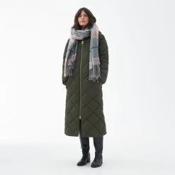 Barbour Tartan Boucle Scarf - Pearl Grey -Fashion Lady barbour tartan boucle scarf grey os 3