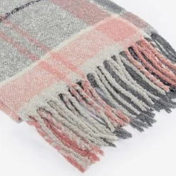 Barbour Tartan Boucle Scarf - Pearl Grey -Fashion Lady barbour tartan boucle scarf grey os 5