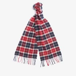 Barbour Tartan Lambswool Scarf - Cranberry Tartan -Fashion Lady barbour tartan l wool scarf cran os 2 1