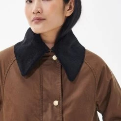 Barbour Women's Townfield Wax Jacket - Tan -Fashion Lady barbour townfield wax jckt tan 6