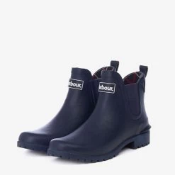 Barbour Women's Wilton Wellington Boots - Navy -Fashion Lady barbour women s wilton wellington boots navy 1