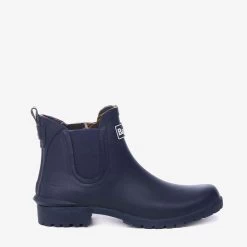 Barbour Women's Wilton Wellington Boots - Navy -Fashion Lady barbour women s wilton wellington boots navy 1