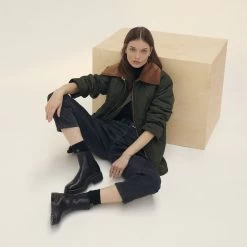 Barbour Women's Woodhall Quilted Jacket - Sage -Fashion Lady barbour woodhall jckt sage anct 15