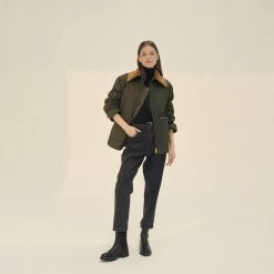 Barbour Women's Woodhall Quilted Jacket - Sage -Fashion Lady barbour woodhall jckt sage anct 17