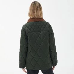 Barbour Women's Woodhall Quilted Jacket - Sage -Fashion Lady barbour woodhall jckt sage anct 5