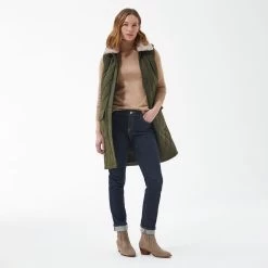 Barbour Women's Zander Quilted Gilet - Olive -Fashion Lady barbour zander gilet olive 4