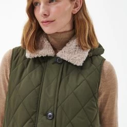 Barbour Women's Zander Quilted Gilet - Olive -Fashion Lady barbour zander gilet olive 6