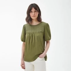 Barbour Women's Pearl Top - Olive Tree