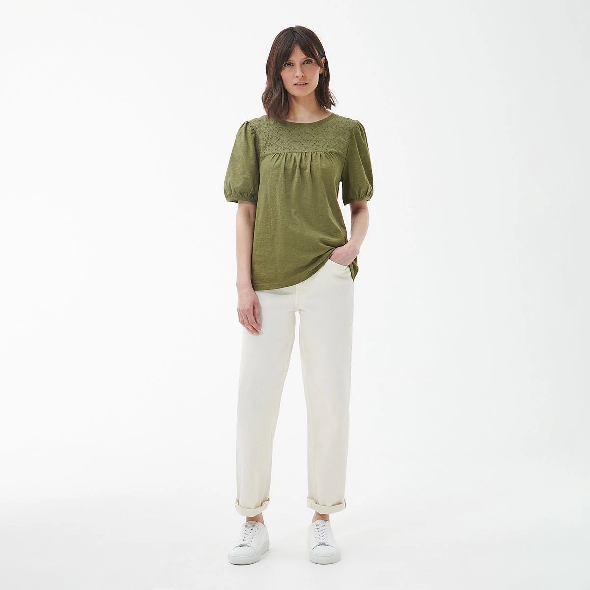 Barbour Women's Pearl Top - Olive Tree 2 Barbour Women's Pearl Top - Olive Tree - Image 2