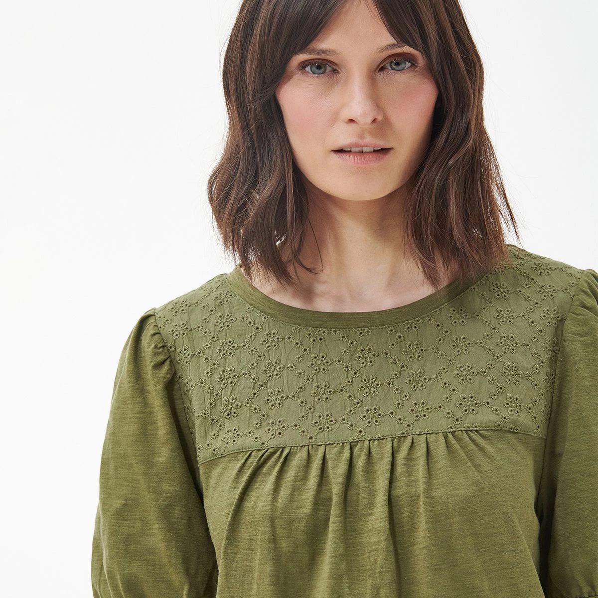 Barbour Women's Pearl Top - Olive Tree 4 Barbour Women's Pearl Top - Olive Tree - Image 4