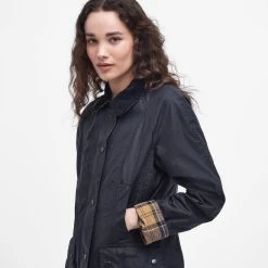 Barbour Women’s Classic Beadnell Wax Jacket – Navy 10 Barbour Women’s Classic Beadnell Wax Jacket – Navy -Fashion Lady beadnall jacket 6