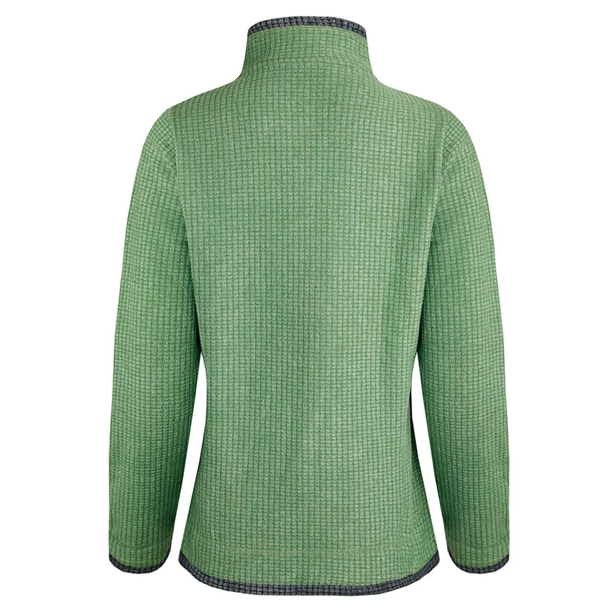 Weird Fish Women's Beyonce Eco ¼ Zip Grid Fleece - Green 2 Weird Fish Women's Beyonce Eco ¼ Zip Grid Fleece - Green - Image 2