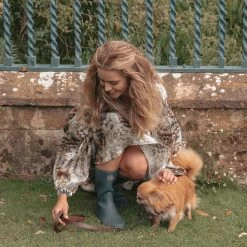 Le Chameau Women’s Iris Bottillon Jersey Lined Wellington Boots – Blue Foncé -Fashion Lady bleu 5 2