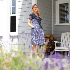 Brakeburn Women’s Blooms Wrap Dress – Navy