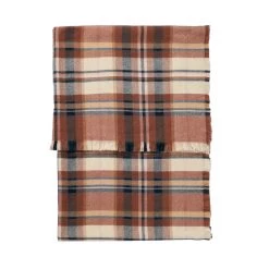 Joules Women's Bracewell Large Blanket Scarf - Brown Check -Fashion Lady bracewell brown check scarf 2