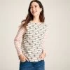 Joules Women's Brancaster Print Top - Grey Stripe