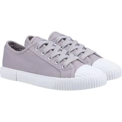 Hush Puppies Women's Brooke Canvas Trainers - Grey -Fashion Lady brooke canvas trainer grey 1 1