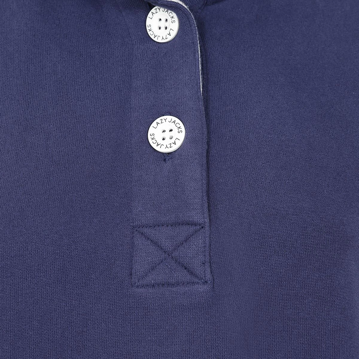 Lazy Jacks Women’s Plain Button Neck Sweatshirt – Twilight 2 Lazy Jacks Women’s Plain Button Neck Sweatshirt – Twilight - Image 2