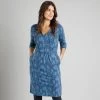 Weird Fish Women’s Calysta Eco Wrap Dress – Dark Blue