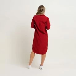 Brakeburn Women's Cameron Cord Midi Dress - Orange -Fashion Lady cameron cord dress orange 2