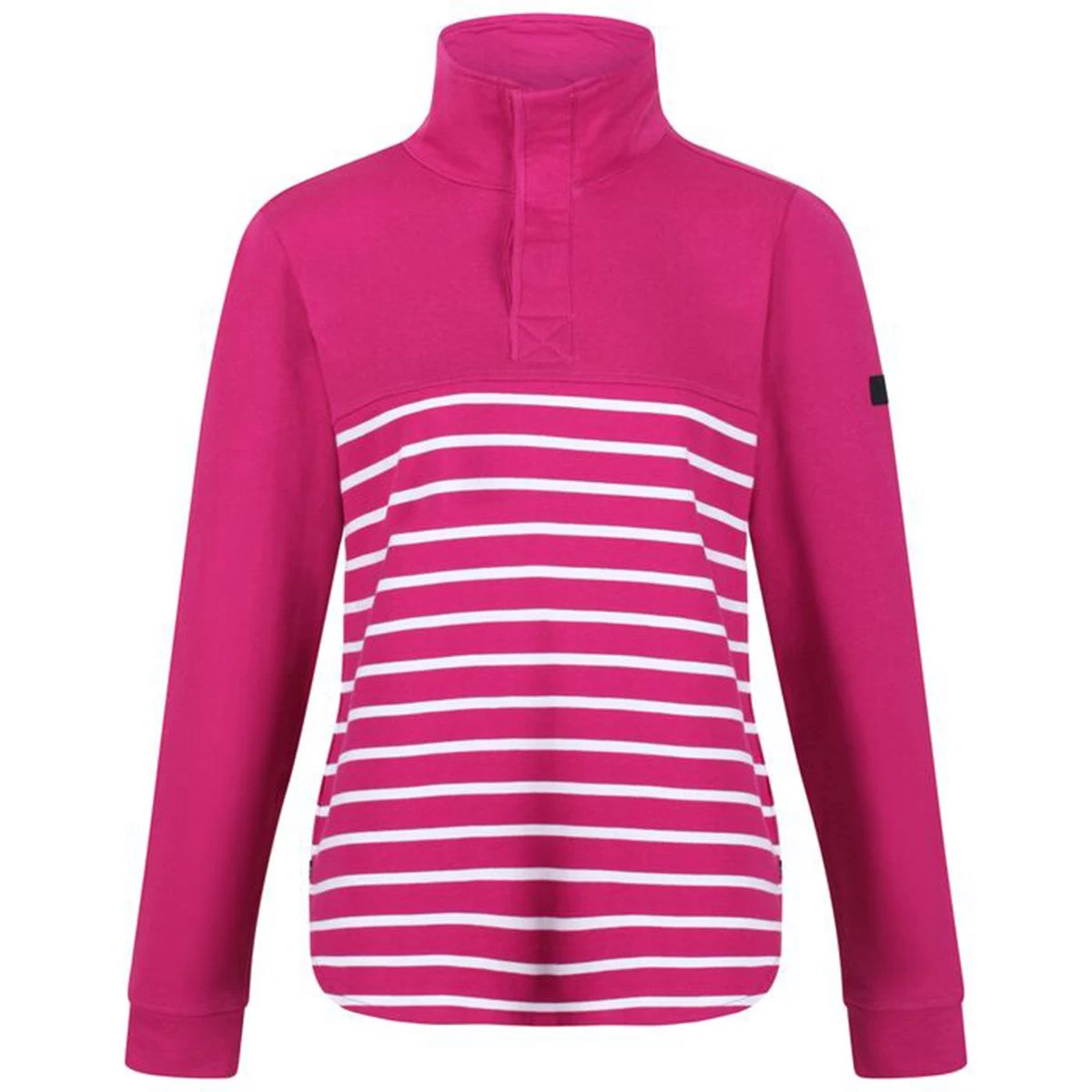 Regatta Women’s Camiola Lightweight Funnel Neck Sweatshirt – Fuchsia Stripe 8 Regatta Women’s Camiola Lightweight Funnel Neck Sweatshirt – Fuchsia Stripe - Image 8