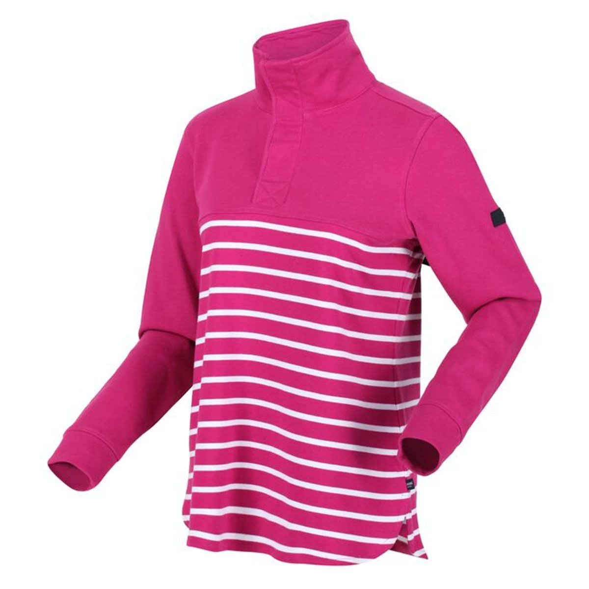 Regatta Women’s Camiola Lightweight Funnel Neck Sweatshirt – Fuchsia Stripe 6 Regatta Women’s Camiola Lightweight Funnel Neck Sweatshirt – Fuchsia Stripe - Image 6