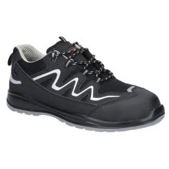 Centek FS313 Safety Trainers – Black & Grey -Fashion Lady centek unisex fs313 safety trainers black 1