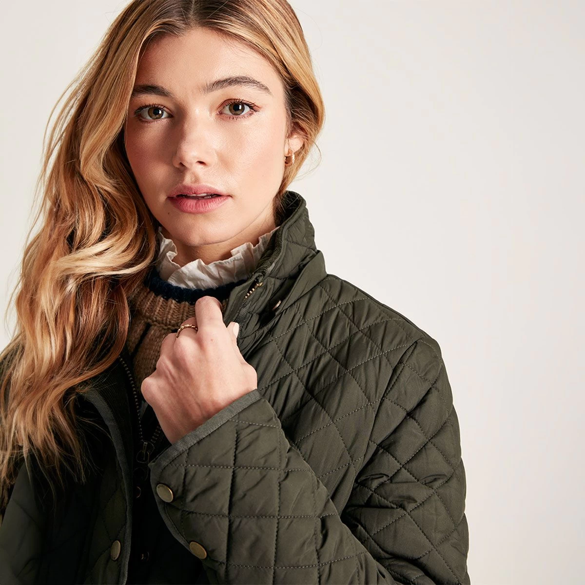 Joules Women's Chatsworth Long Quilted Coat - Heritage Green 4 Joules Women's Chatsworth Long Quilted Coat - Heritage Green - Image 4