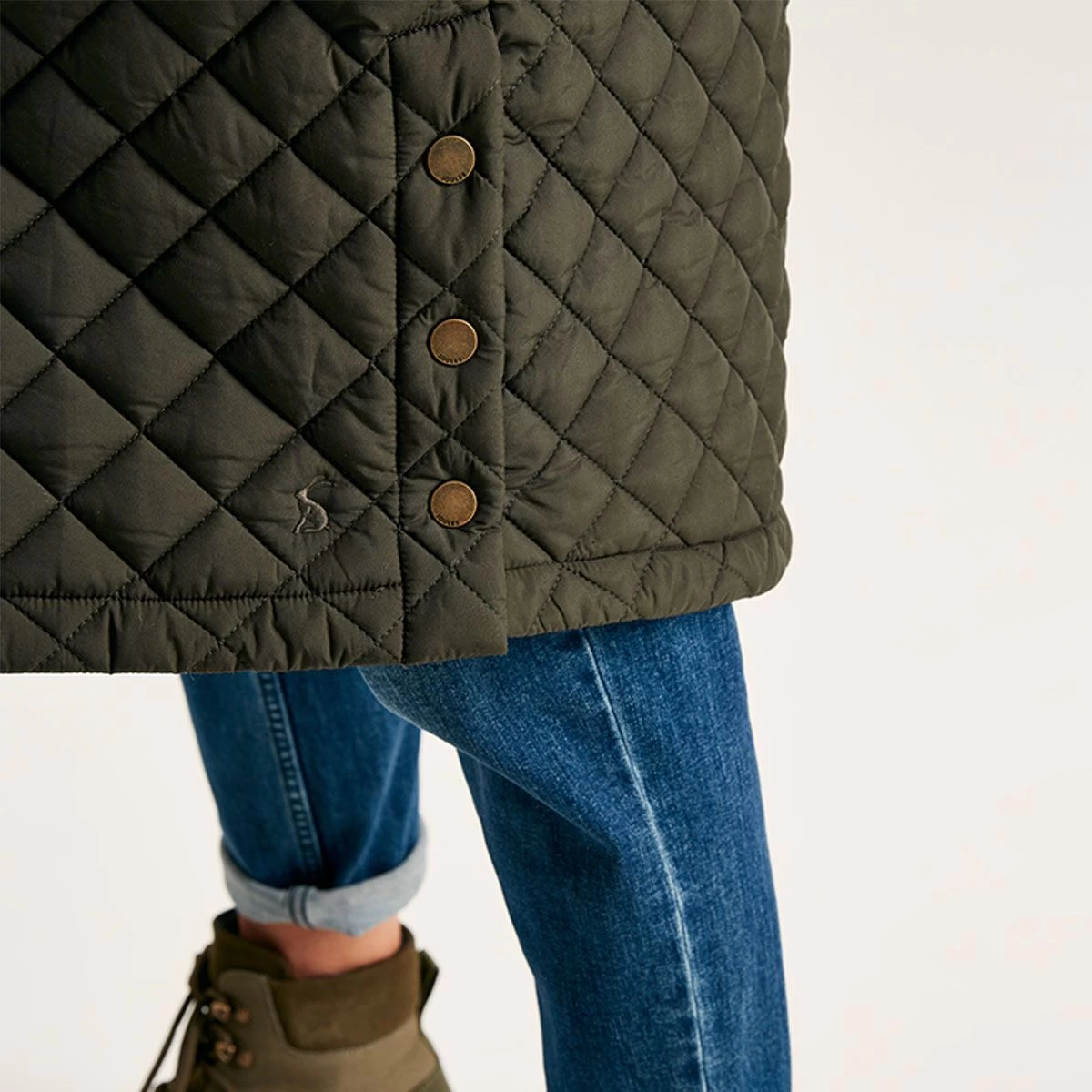 Joules Women's Chatsworth Long Quilted Coat - Heritage Green 5 Joules Women's Chatsworth Long Quilted Coat - Heritage Green - Image 5