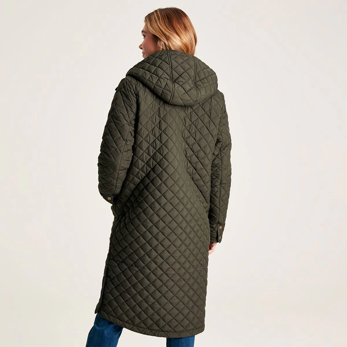 Joules Women's Chatsworth Long Quilted Coat - Heritage Green 3 Joules Women's Chatsworth Long Quilted Coat - Heritage Green - Image 3