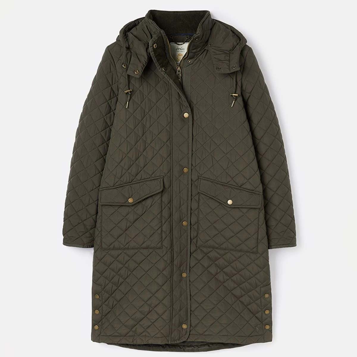 Joules Women's Chatsworth Long Quilted Coat - Heritage Green 7 Joules Women's Chatsworth Long Quilted Coat - Heritage Green - Image 7