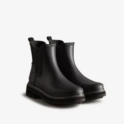 Hunter Women's Refined Stitch Detail Chelsea Boots - Black 9 Hunter Women's Refined Stitch Detail Chelsea Boots - Black -Fashion Lady chelsea boot 2 1