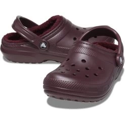 Crocs Unisex Classic Lined Clog – Dark Cherry -Fashion Lady clas fuzz lined clog cherry 3