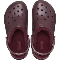 Crocs Unisex Classic Lined Clog – Dark Cherry -Fashion Lady clas fuzz lined clog cherry 4