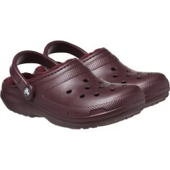 Crocs Unisex Classic Lined Clog – Dark Cherry -Fashion Lady clas fuzz lined clog cherry 8 1