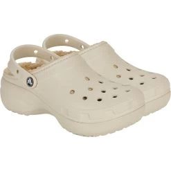 Crocs Women's Classic Platform Lined Clog - Bone -Fashion Lady clas platform lined clog bone 1 1