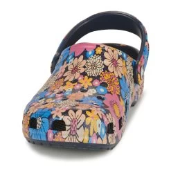 Crocs Women's Classic Retro Floral Clogs – Navy/Multi -Fashion Lady clas retro floral clog nvy mu 3