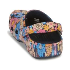 Crocs Women's Classic Retro Floral Clogs – Navy/Multi -Fashion Lady clas retro floral clog nvy mu 5