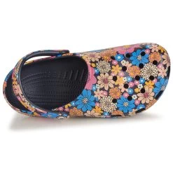 Crocs Women's Classic Retro Floral Clogs – Navy/Multi -Fashion Lady clas retro floral clog nvy mu 6