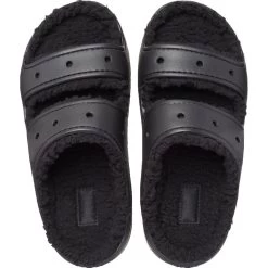 Crocs Unisex Classic Cozzzy Sandals - Black -Fashion Lady classic cozy sandal blk 2