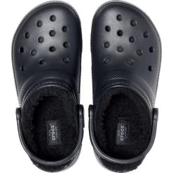 Crocs Unisex Classic Lined Clogs - Black -Fashion Lady classic fuzz lined blk 2