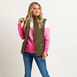 Brakeburn Women's Classic Quilted Gilet - Khaki