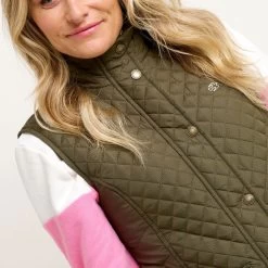 Brakeburn Women's Classic Quilted Gilet - Khaki -Fashion Lady classic gilet khaki 3