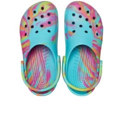 Crocs Unisex Classic Marbled Clogs – Neptune/Multi -Fashion Lady classic marbled clog nept mul 5