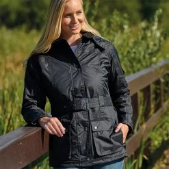 Champion Women’s Clova Waterproof Jacket – Black -Fashion Lady clova 3 1 1