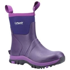 Cotswold Women's Blaze Mid Neoprene Wellington Boots - Purple -Fashion Lady cotswold blaze purple