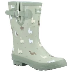 Cotswold Women's Farmyard Mid Calf Wellington Boots - Alpaca -Fashion Lady cotswold farmyard alpaca