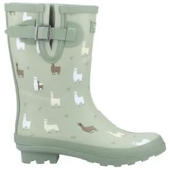 Cotswold Women's Farmyard Mid Calf Wellington Boots - Alpaca -Fashion Lady cotswold farmyard alpaca1