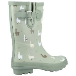 Cotswold Women's Farmyard Mid Calf Wellington Boots - Alpaca -Fashion Lady cotswold farmyard alpaca3